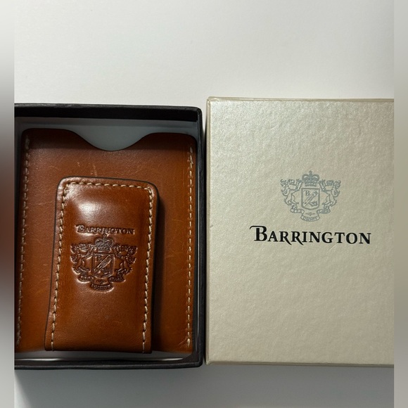 Barrington Original Money Clip in Harness Leather with box - Picture 2 of 7